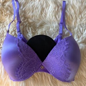 VS Elegant Purple with Lace Women's Bra Sz 34D.